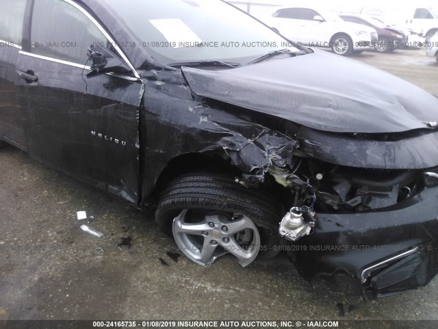 1G1ZB5ST3JF291137 - 2018 CHEVROLET MALIBU LS BLACK photo 6