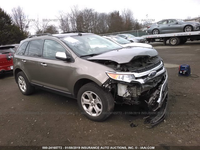 2FMDK4JC4DBE15401 - 2013 FORD EDGE SEL TAN photo 1