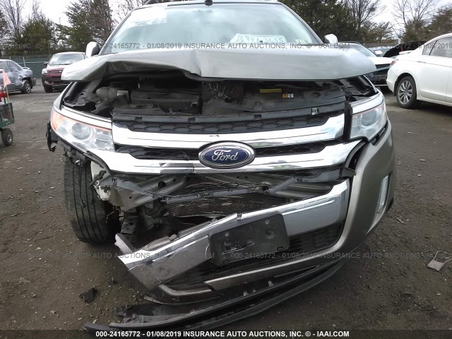 2FMDK4JC4DBE15401 - 2013 FORD EDGE SEL TAN photo 6