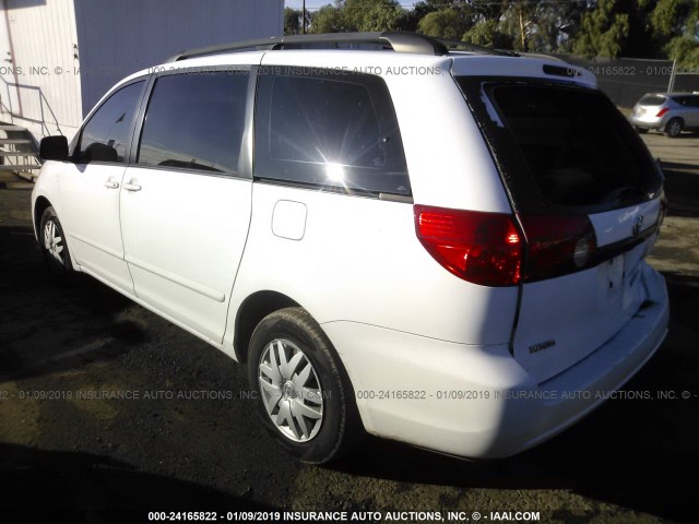 5TDZK23C77S073764 - 2007 TOYOTA SIENNA CE/LE WHITE photo 3