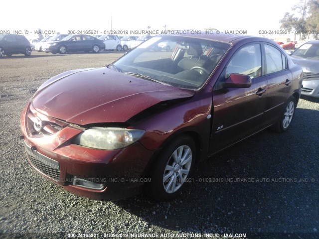 JM1BK323081132466 - 2008 MAZDA 3 S RED photo 2