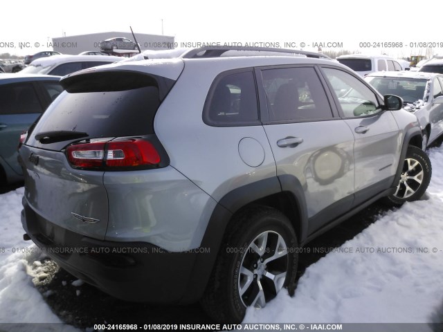 1C4PJMBS3GW326321 - 2016 JEEP CHEROKEE TRAILHAWK Gümüş foto 4