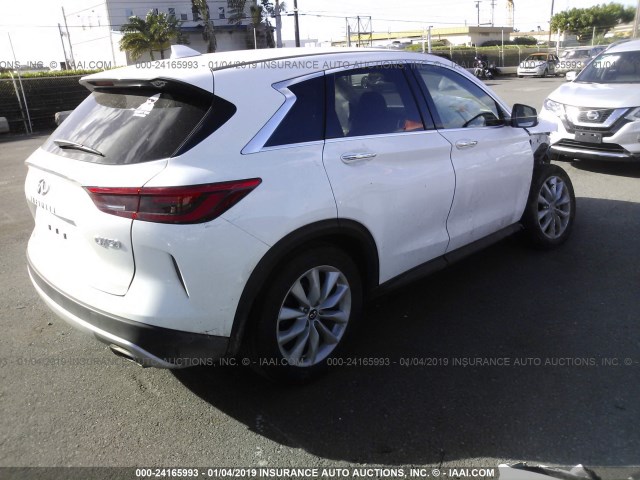 3PCAJ5M14KF105582 - 2019 INFINITI QX50 ESSENTIAL/PURE WHITE photo 4