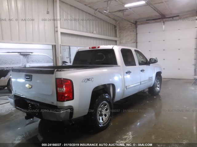 3GCRKSEA2AG210529 - 2010 CHEVROLET SILVERADO K1500 LT SILVER photo 4