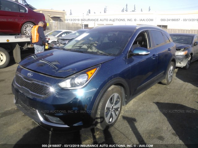 KNDCC3LC3J5132380 - 2018 KIA NIRO EX/GRAPHITE BLUE photo 2