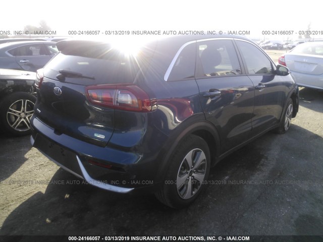 KNDCC3LC3J5132380 - 2018 KIA NIRO EX/GRAPHITE BLUE photo 4