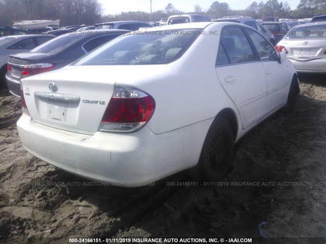 4T1BE32K15U619910 - 2005 TOYOTA CAMRY LE/XLE/SE WHITE photo 4