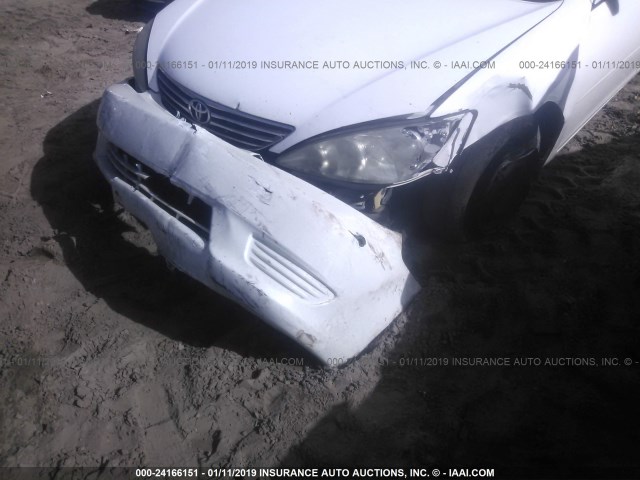 4T1BE32K15U619910 - 2005 TOYOTA CAMRY LE/XLE/SE WHITE photo 6