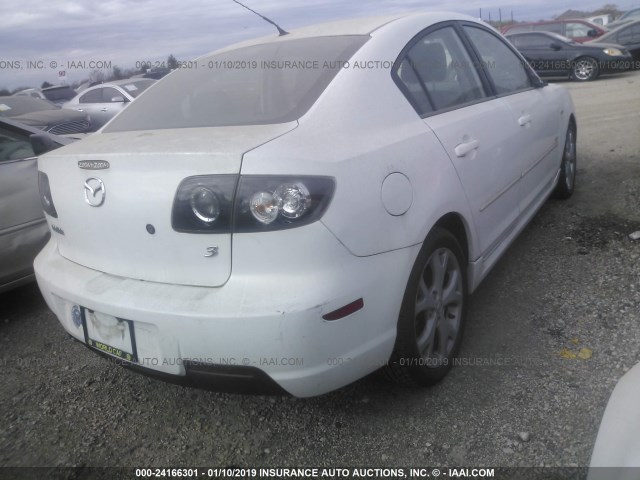 JM1BK323871624788 - 2007 MAZDA 3 S WHITE photo 4