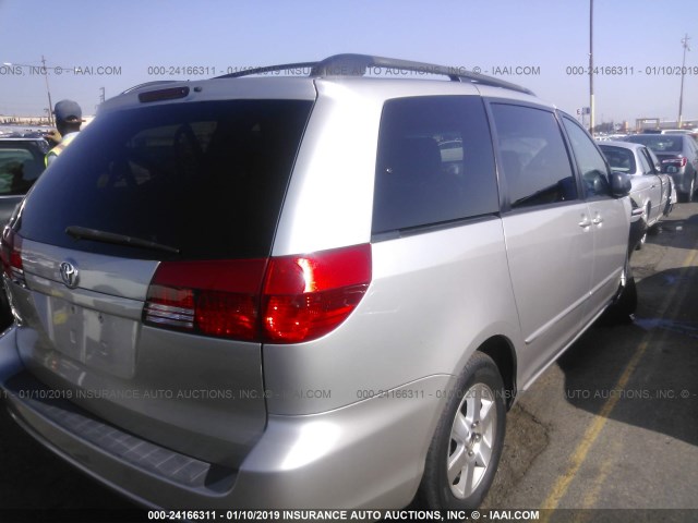 5TDZA23C14S108328 - 2004 TOYOTA SIENNA CE/LE SILVER photo 4