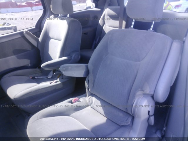 5TDZA23C14S108328 - 2004 TOYOTA SIENNA CE/LE SILVER photo 8