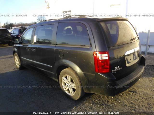 2D4RN6DX8AR447186 - 2010 DODGE GRAND CARAVAN CREW BLACK photo 3