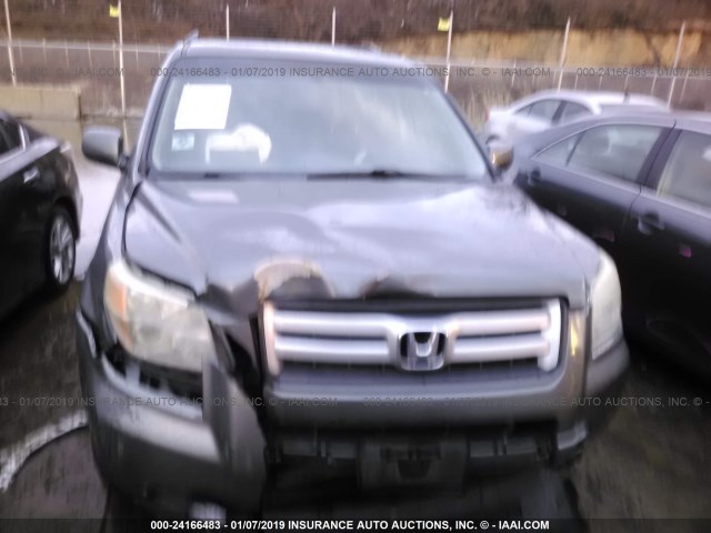 5FNYF18358B006640 - 2008 HONDA PILOT SE GRAY photo 6