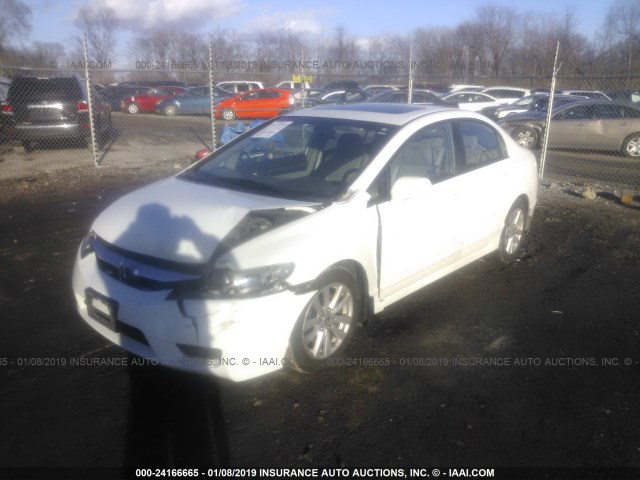 19XFA1F95AE027819 - 2010 HONDA CIVIC EXL WHITE photo 2