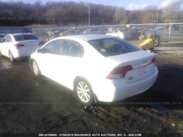 19XFA1F95AE027819 - 2010 HONDA CIVIC EXL WHITE photo 3