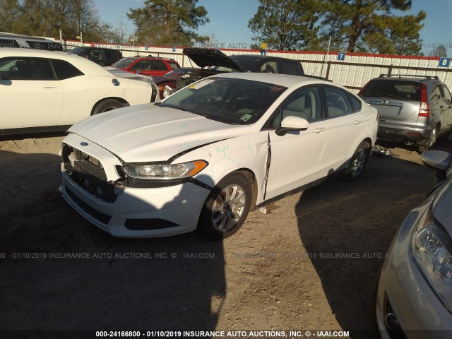 3FA6P0G75GR176213 - 2016 FORD FUSION S WHITE photo 2