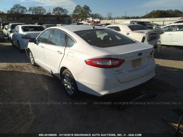 3FA6P0G75GR176213 - 2016 FORD FUSION S WHITE photo 3