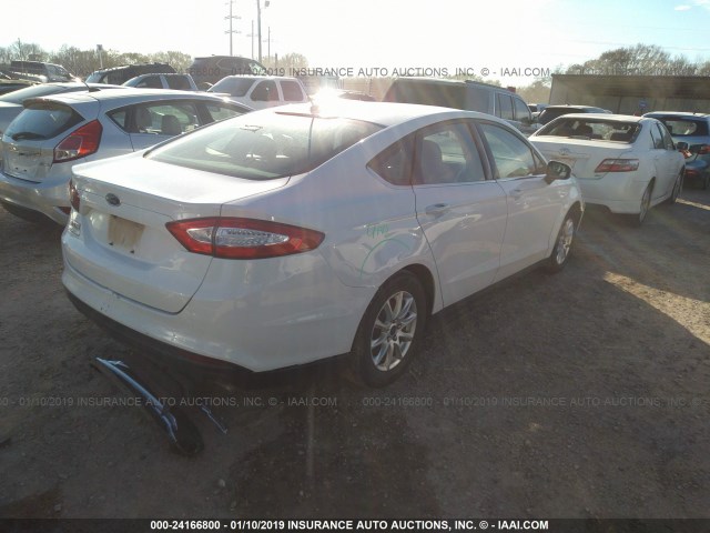 3FA6P0G75GR176213 - 2016 FORD FUSION S WHITE photo 4