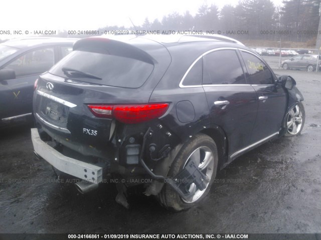 JNRAS18W69M153050 - 2009 INFINITI FX35 BLACK photo 4