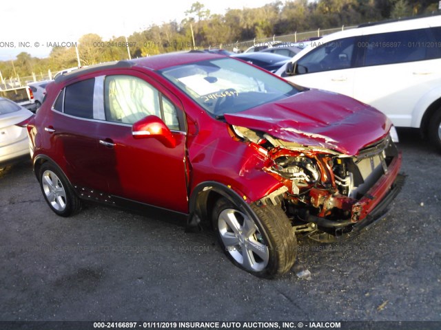 KL4CJCSB2FB266928 - 2015 BUICK ENCORE RED photo 1