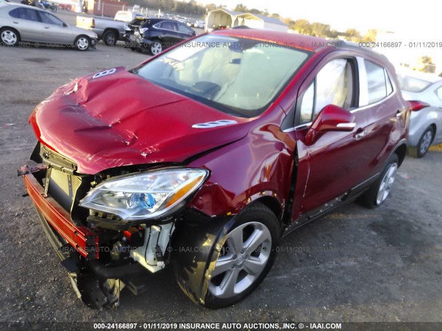 KL4CJCSB2FB266928 - 2015 BUICK ENCORE RED photo 2