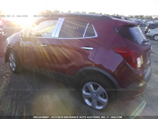 KL4CJCSB2FB266928 - 2015 BUICK ENCORE RED photo 3