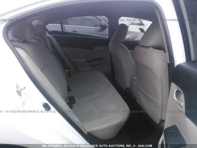 2HGFB2F68DH543174 - 2013 HONDA CIVIC HF WHITE photo 8