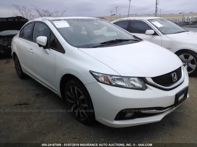 19XFB2F9XFE232143 - 2015 HONDA CIVIC EXL WHITE photo 1