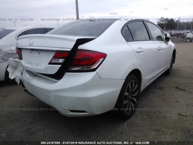 19XFB2F9XFE232143 - 2015 HONDA CIVIC EXL WHITE photo 4