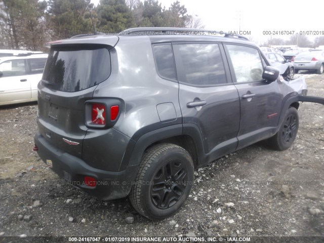 ZACCJBCB6JPG86835 - 2018 JEEP RENEGADE TRAILHAWK GRAY photo 4