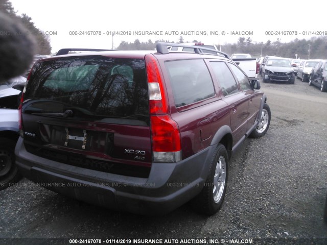 YV1SZ59H941161865 - 2004 VOLVO XC70 RED photo 4