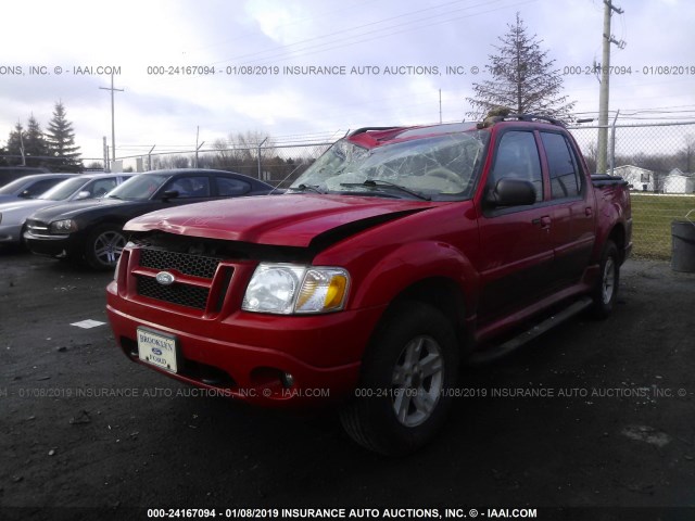 1FMZU77K05UA23561 - 2005 FORD EXPLORER SPORT TR  RED photo 2