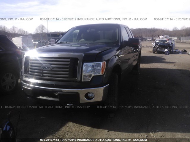 1FTFX1EF3BFA91080 - 2011 FORD F150 SUPER CAB BLACK photo 2