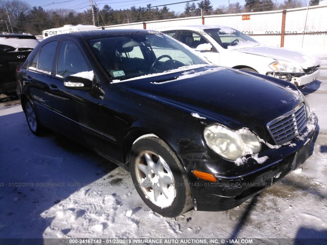 WDBRF81J74F520628 - 2004 MERCEDES-BENZ C 240 4MATIC BLACK photo 1