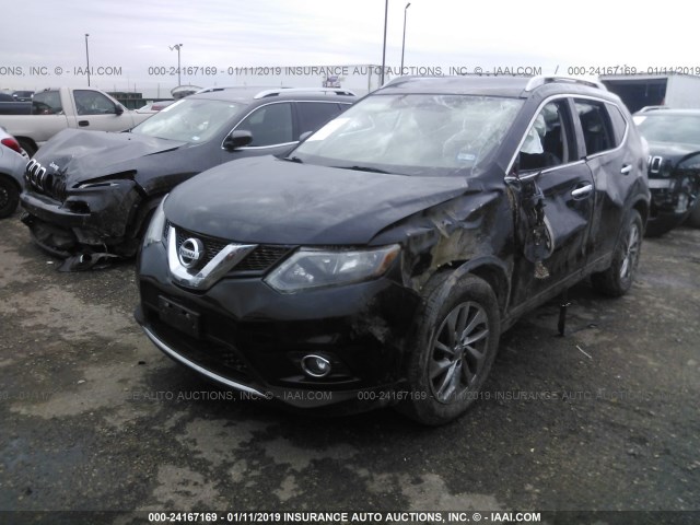 5N1AT2MV3EC759658 - 2014 NISSAN ROGUE S/SL/SV BLACK photo 2