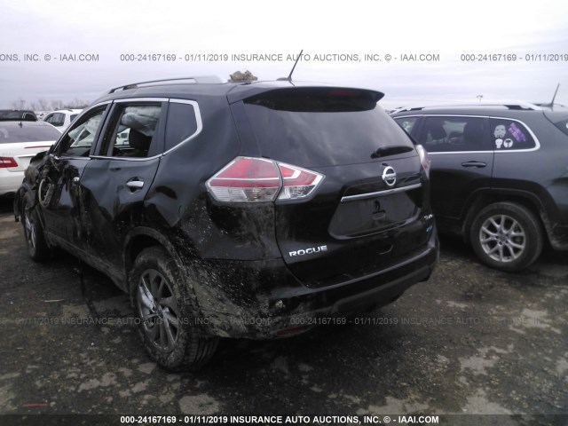 5N1AT2MV3EC759658 - 2014 NISSAN ROGUE S/SL/SV BLACK photo 3