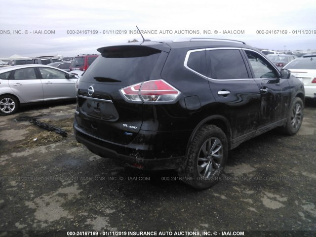 5N1AT2MV3EC759658 - 2014 NISSAN ROGUE S/SL/SV BLACK photo 4