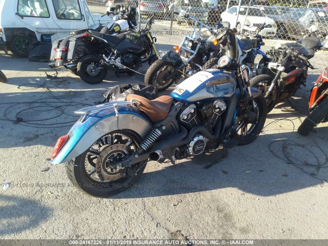 56KMSB005G3106177 - 2016 INDIAN MOTORCYCLE CO. SCOUT BLUE photo 4