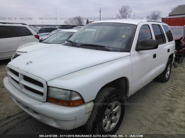 1D4HS38NX3F575970 - 2003 DODGE DURANGO SPORT WHITE photo 2