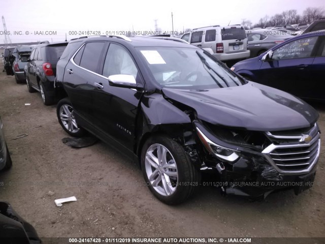 2GNAXMEV4J6323317 - 2018 CHEVROLET EQUINOX PREMIER BLACK photo 1