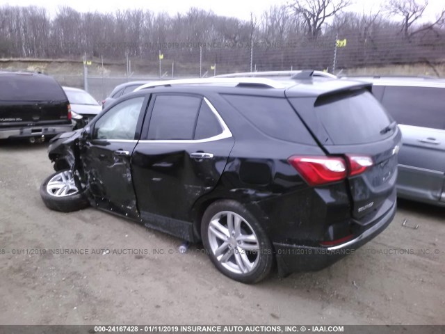 2GNAXMEV4J6323317 - 2018 CHEVROLET EQUINOX PREMIER BLACK photo 3