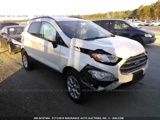 MAJ6P1UL9JC203040 - 2018 FORD ECOSPORT SE WHITE photo 1