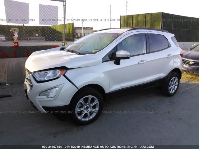 MAJ6P1UL9JC203040 - 2018 FORD ECOSPORT SE WHITE photo 2