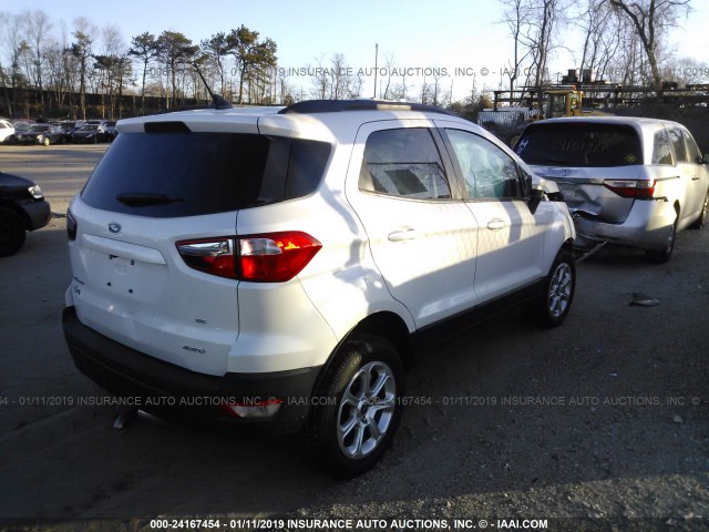 MAJ6P1UL9JC203040 - 2018 FORD ECOSPORT SE WHITE photo 4