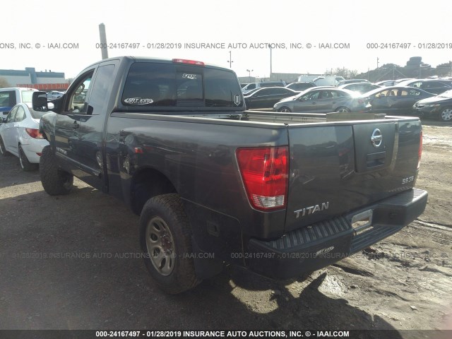 1N6AA06C58N323569 - 2008 NISSAN TITAN XE/SE/LE/PRO-4X GRAY photo 3