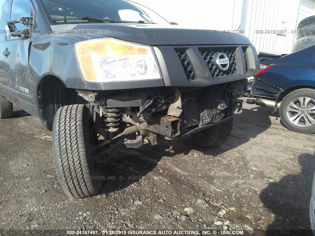 1N6AA06C58N323569 - 2008 NISSAN TITAN XE/SE/LE/PRO-4X GRAY photo 6