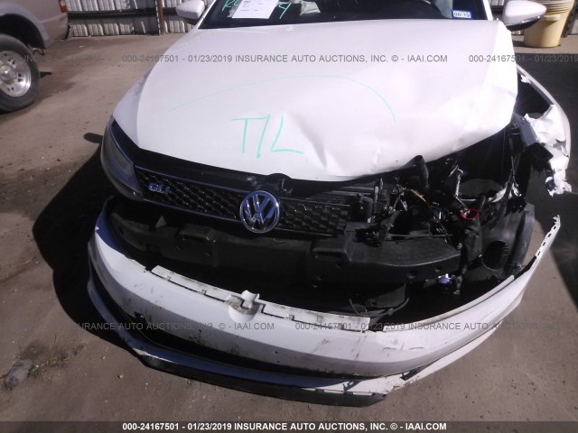 3VW4A7AJ2DM275870 - 2013 VOLKSWAGEN JETTA GLI WHITE photo 6