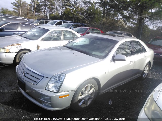 1G6DW677150160405 - 2005 CADILLAC STS SILVER photo 2