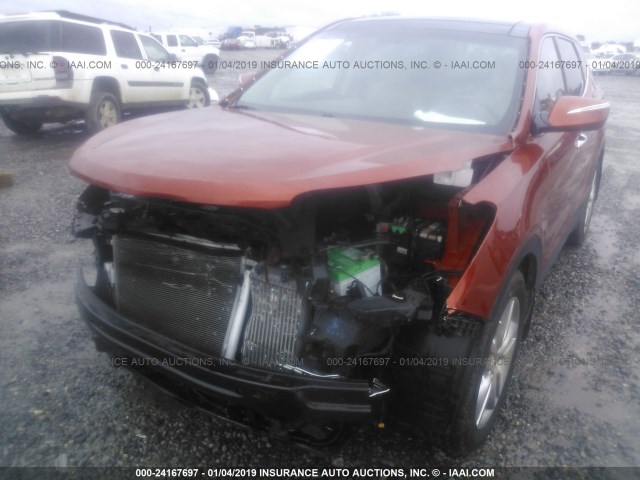 5XYZW3LA5DG022653 - 2013 HYUNDAI SANTA FE SPORT  ORANGE photo 6