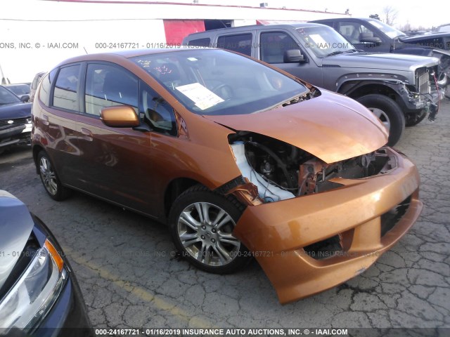 JHMGE8G47AS007524 - 2010 HONDA FIT SPORT ORANGE photo 1